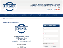 Tablet Screenshot of krinerinsurance.com